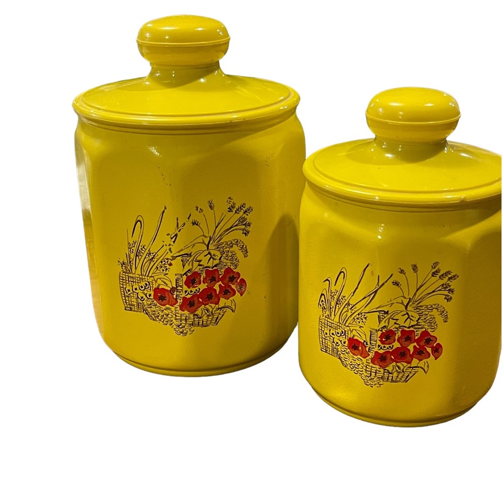 Vintage 70’s Kromex Aluminum canister set‎ of 2